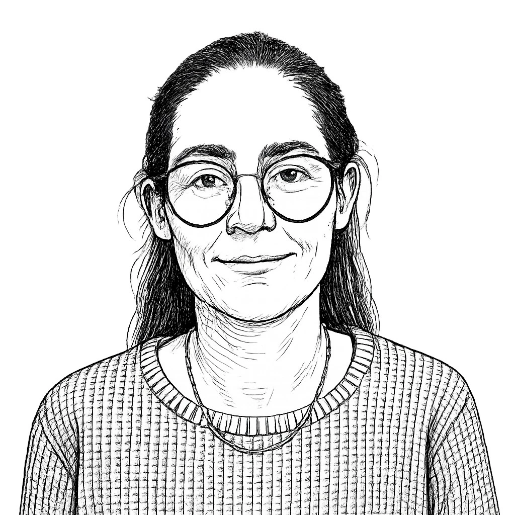 Gezeichnetes Portr&auml;t von Barbara Schrott