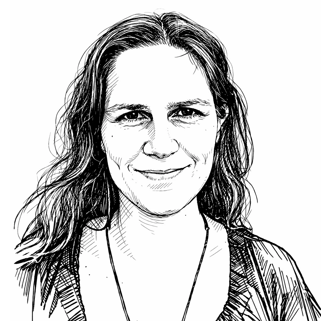 Gezeichnetes Portr&auml;t von Corinna Fai&szlig;t